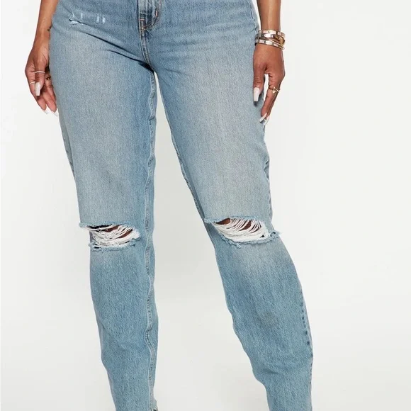 All Split Up High Rise Mom Jeans - Medium Wash - Picture 2 of 6